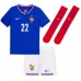 Echipament fotbal Franţa Theo Hernandez #22 Tricou Acasa European 2024 pentru copii maneca scurta (+ Pantaloni scurti)